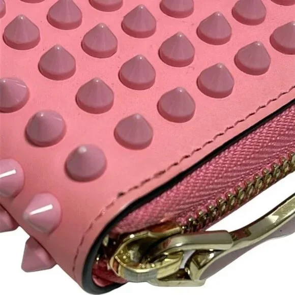 CHRISTIAN LOUBOUTIN Panettone - Pink Leather Plastic Long Wallet - Picture 6 of 7